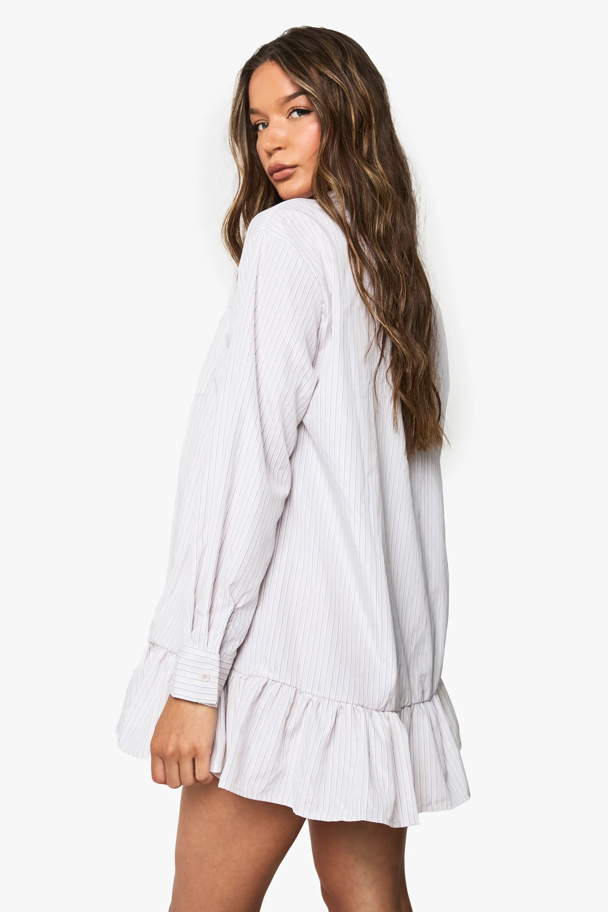 Skater Drop Hem Shirt Dress 2 Skater Drop Hem Shirt Dress