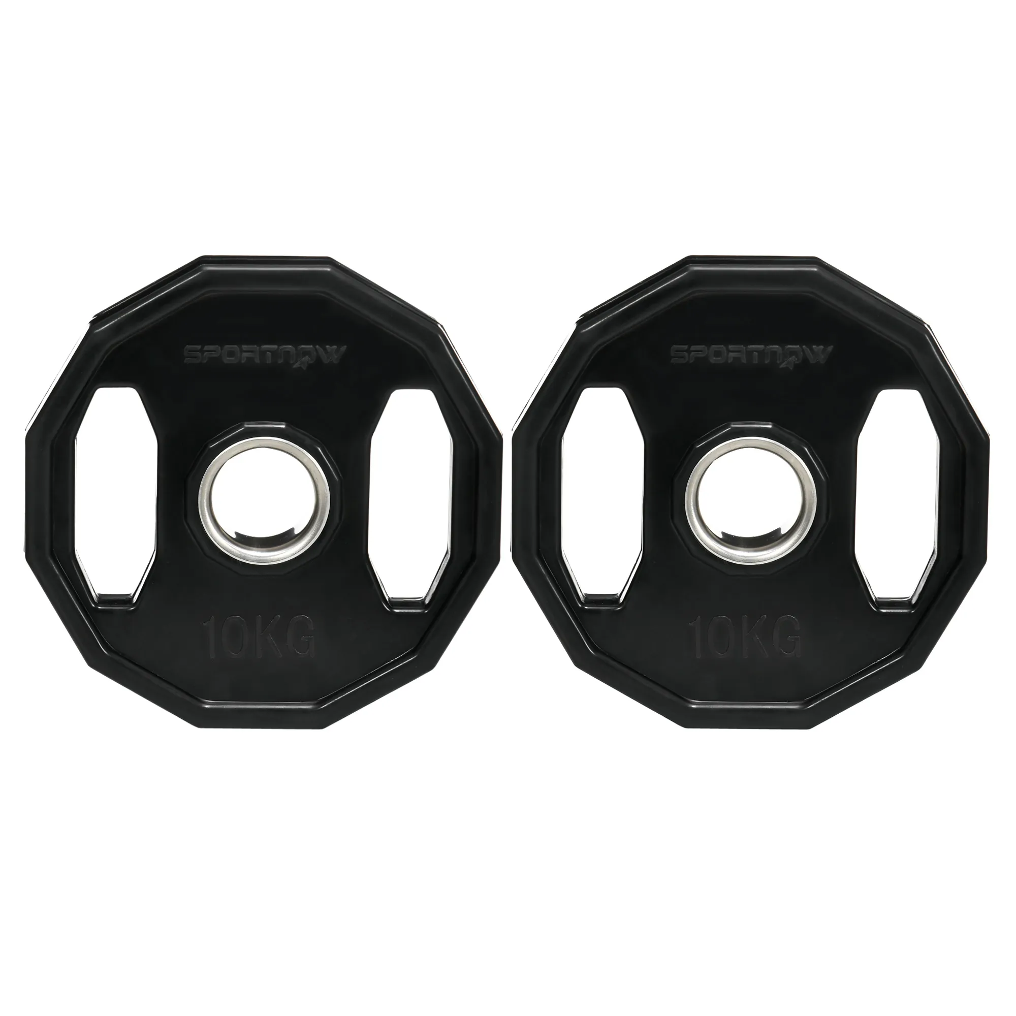 Olympic Weight Plates Set with 2/5cm Holes for Home Gym, 2 x 10kg 2 Olympic Weight Plates Set with 2/5cm Holes for Home Gym, 2 x 10kg